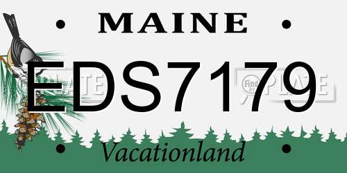EDS7179 Maine License Plate