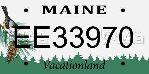 EE33970 Maine License Plate