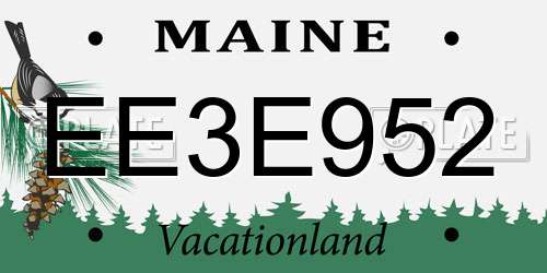 EE3E952 Maine License Plate