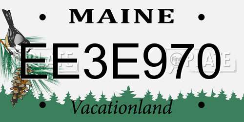 EE3E970 Maine License Plate