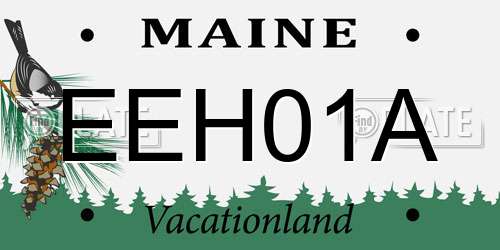 EEH01A Maine License Plate