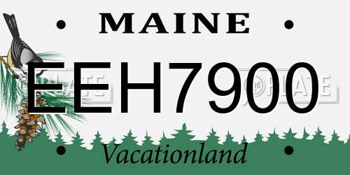 EEH7900 Maine License Plate