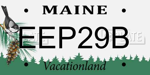 EEP29B Maine License Plate