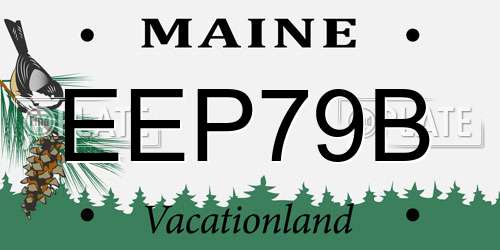 EEP79B Maine License Plate