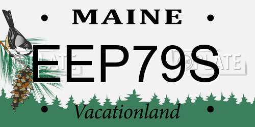 EEP79S Maine License Plate