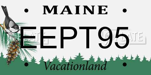 EEPT95 Maine License Plate