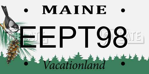 EEPT98 Maine License Plate
