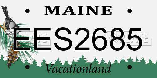 EES2685 Maine License Plate