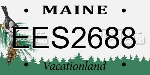 EES2688 Maine License Plate
