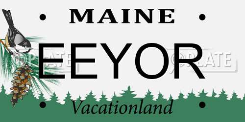 EEYOR Maine License Plate