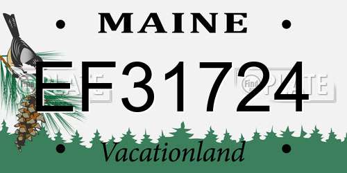 EF31724 Maine License Plate