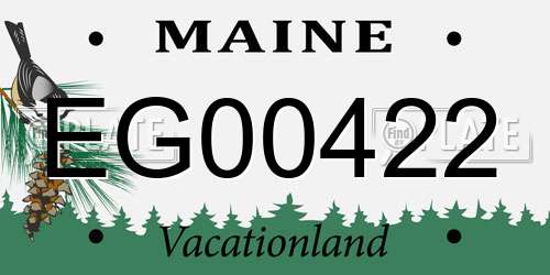 EG00422 Maine License Plate