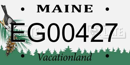 EG00427 Maine License Plate