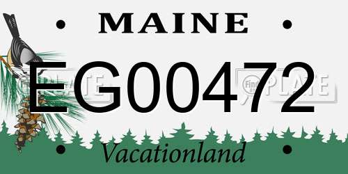 EG00472 Maine License Plate