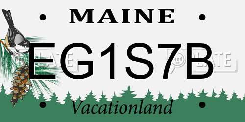 EG1S7B Maine License Plate