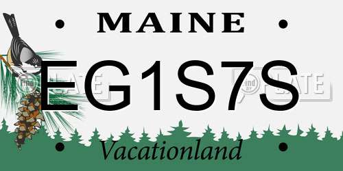 EG1S7S Maine License Plate