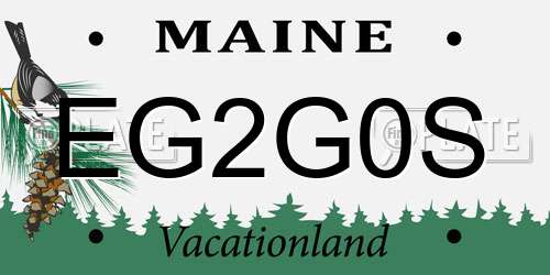 EG2G0S Maine License Plate