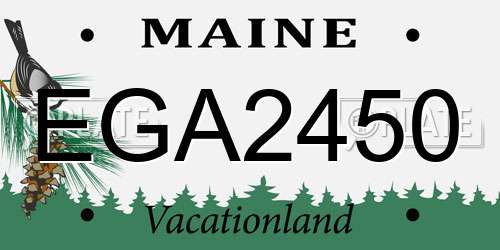 EGA2450 Maine License Plate