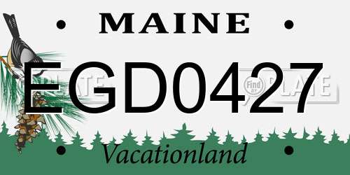 EGD0427 Maine License Plate
