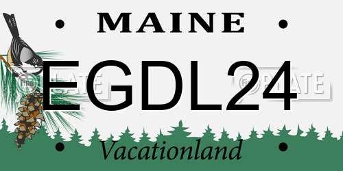 EGDL24 Maine License Plate