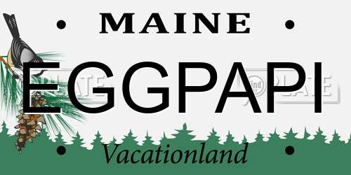EGGPAPI Maine License Plate
