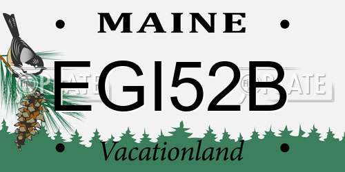 EGI52B Maine License Plate