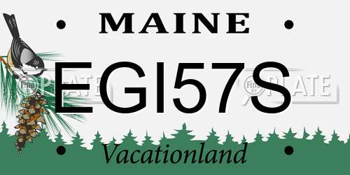 EGI57S Maine License Plate