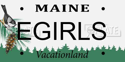 EGIRLS Maine License Plate