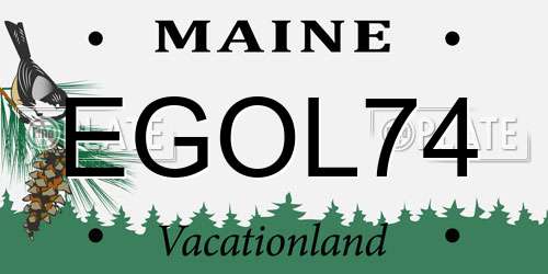 EGOL74 Maine License Plate