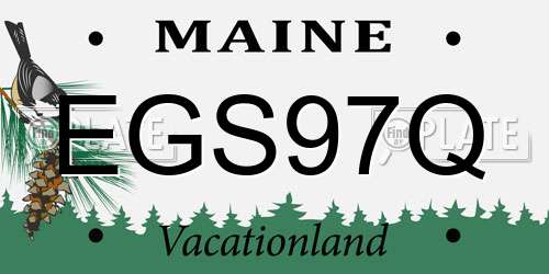 EGS97Q Maine License Plate