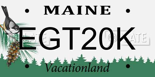 EGT20K Maine License Plate