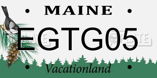 EGTG05 Maine License Plate
