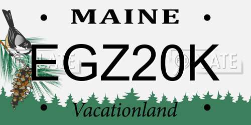 EGZ20K Maine License Plate