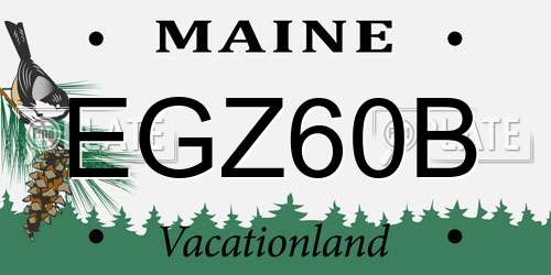 EGZ60B Maine License Plate