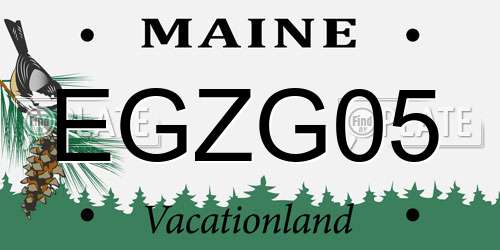 EGZG05 Maine License Plate