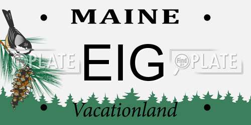 EIG Maine License Plate