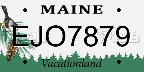 EJO7879 Maine License Plate