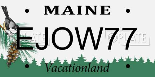 EJOW77 Maine License Plate