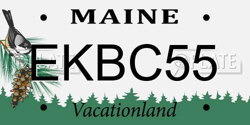 EKBC55 Maine License Plate