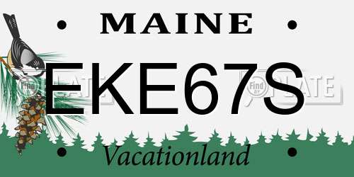EKE67S Maine License Plate
