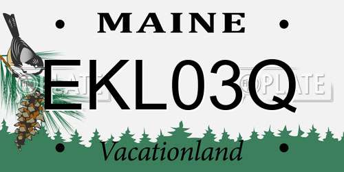 EKL03Q Maine License Plate
