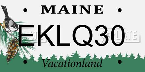 EKLQ30 Maine License Plate