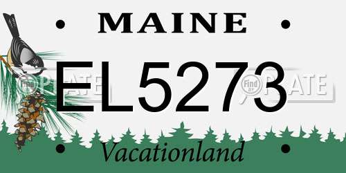 EL5273 Maine License Plate