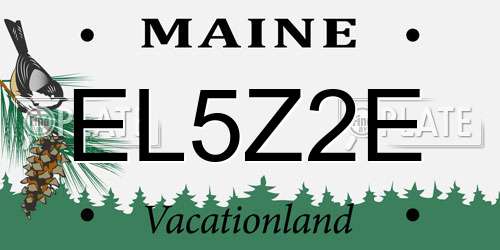 EL5Z2E Maine License Plate