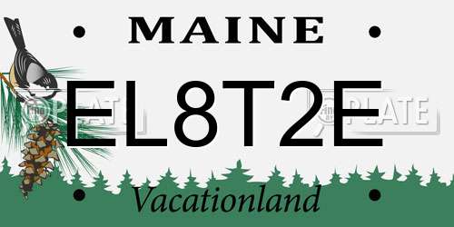 EL8T2E Maine License Plate