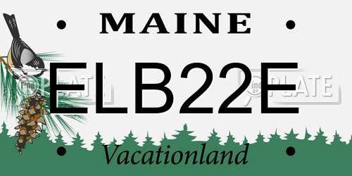 ELB22E Maine License Plate