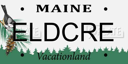 ELDCRE Maine License Plate