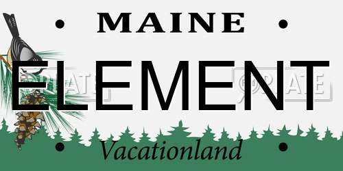 ELEMENT Maine License Plate