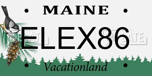 ELEX86 Maine License Plate