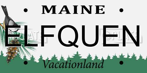 ELFQUEN Maine License Plate